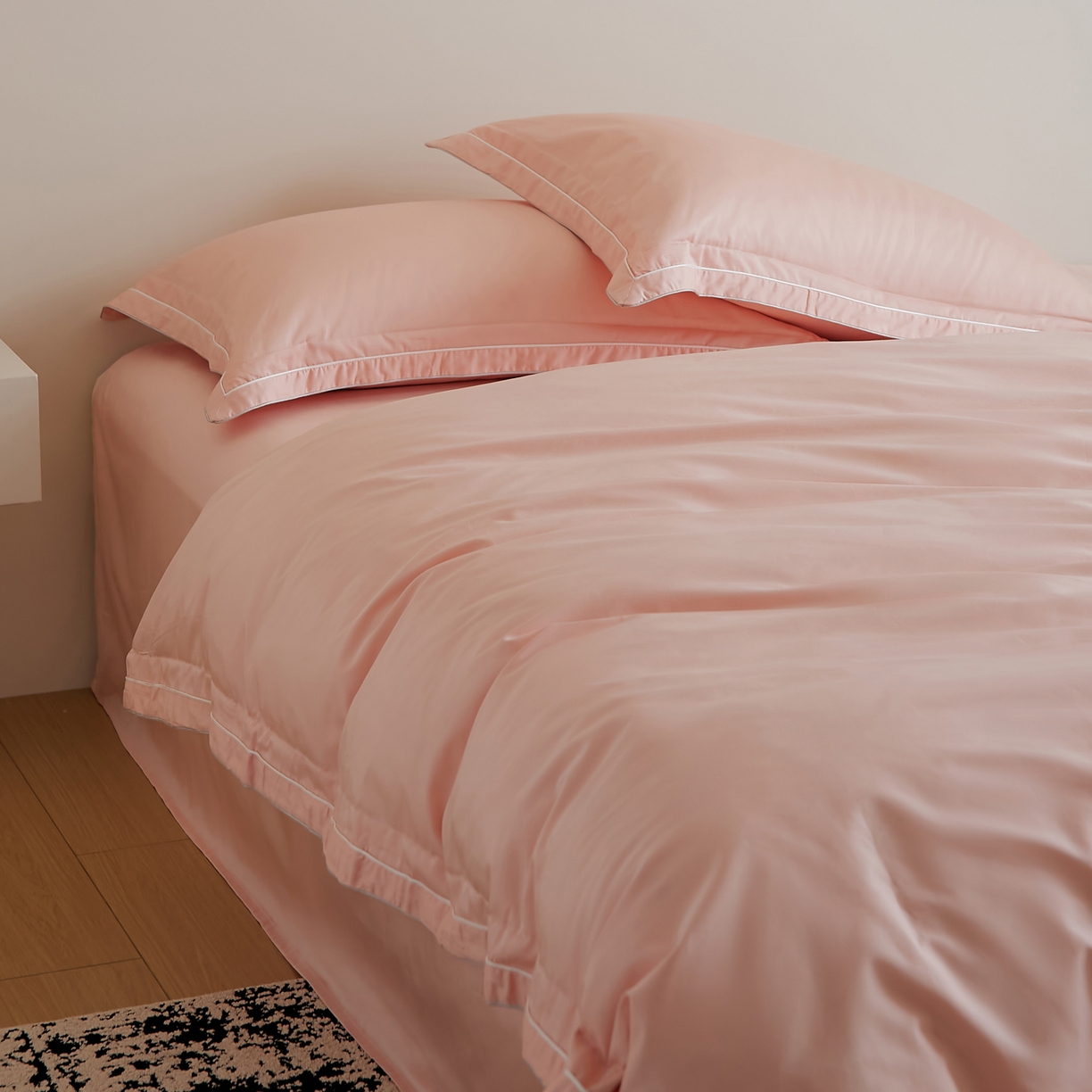 91家纺网 家纺一手货源 找家纺 EH家居 2025新款秋冬长绒棉全棉纯棉四件套-云锦 云锦-水粉色