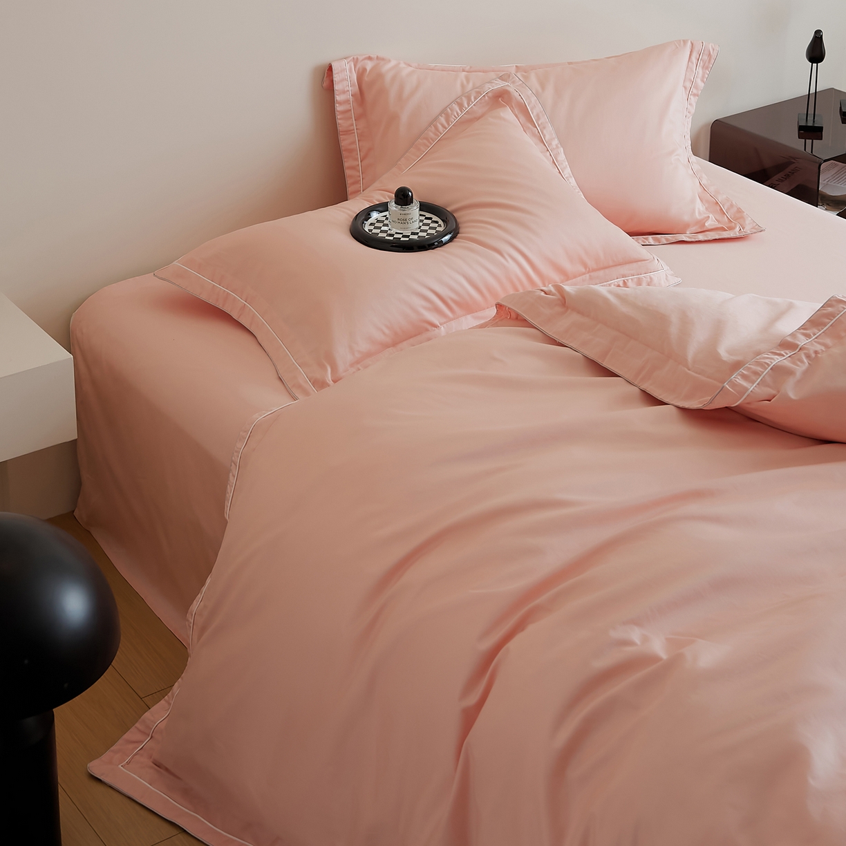 91家纺网 家纺一手货源 找家纺 EH家居 2025新款秋冬长绒棉全棉纯棉四件套-云锦 云锦-水粉色