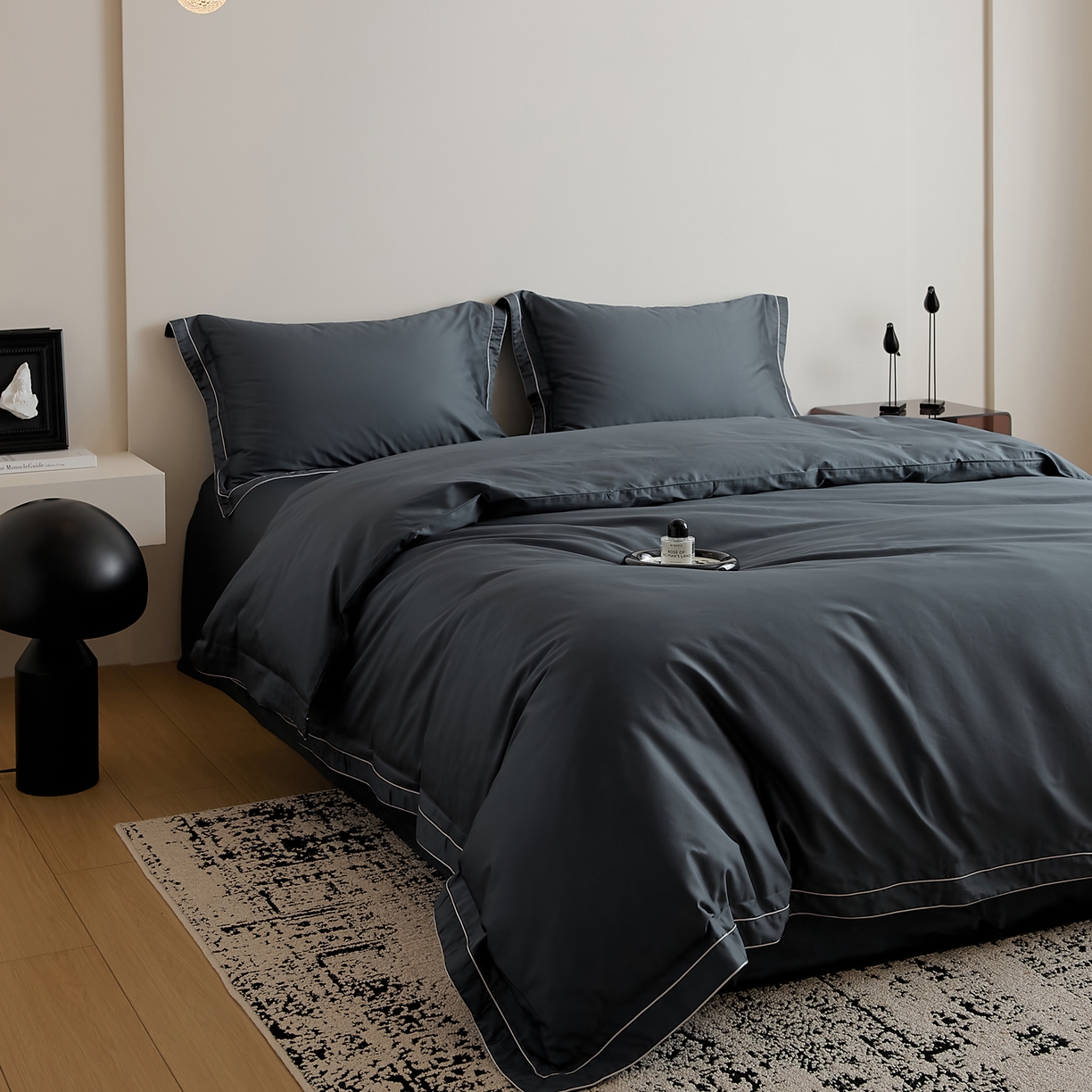 91家纺网 家纺一手货源 找家纺 EH家居 2025新款秋冬长绒棉全棉纯棉四件套-云锦 云锦-星空蓝