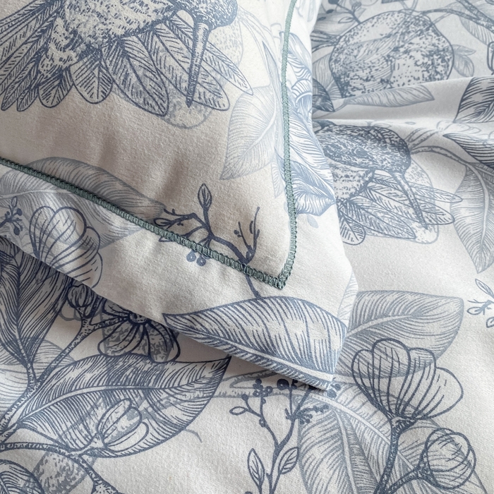 91家纺网 家纺一手货源 找家纺 大吉 2025新款加厚活性喷气磨毛棉四件套被套床单床笠学生单人三件套 柠檬树（拍摄2）