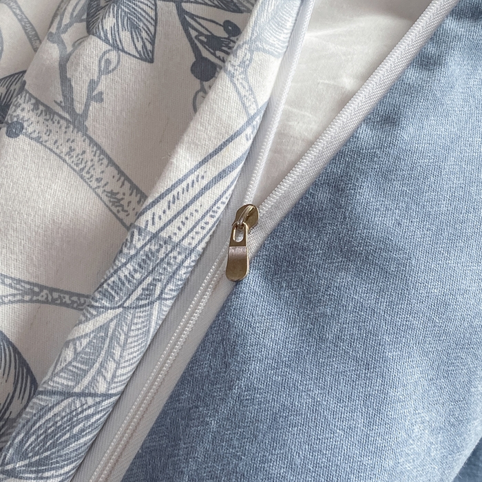 91家纺网 家纺一手货源 找家纺 大吉 2025新款加厚活性喷气磨毛棉四件套被套床单床笠学生单人三件套 柠檬树（拍摄2）