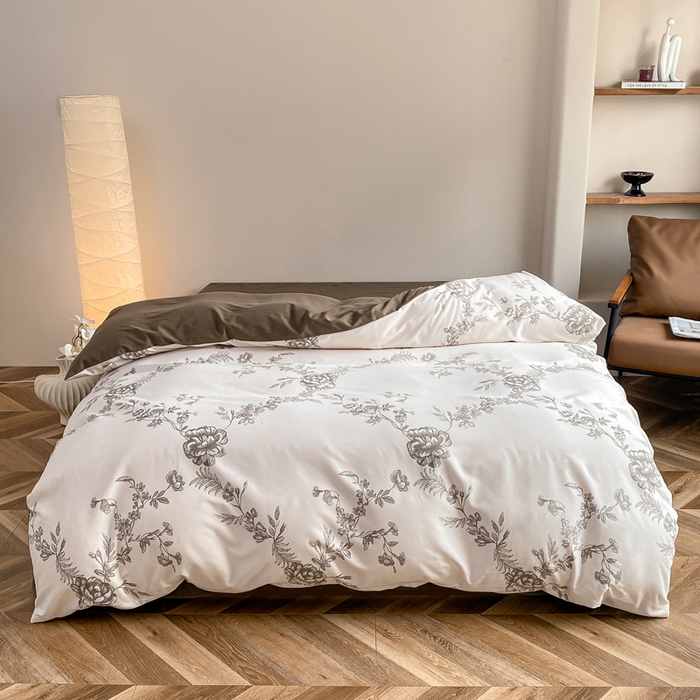 91家纺网 家纺一手货源 找家纺 大吉 2025新款加厚活性喷气磨毛棉四件套被套床单床笠学生单人三件套 如梦