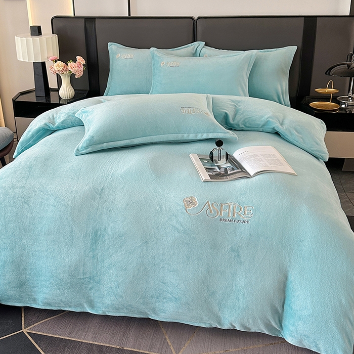 91家纺网 家纺一手货源 找家纺 （总）富缦庭 2025新款牛奶绒绣花四件套