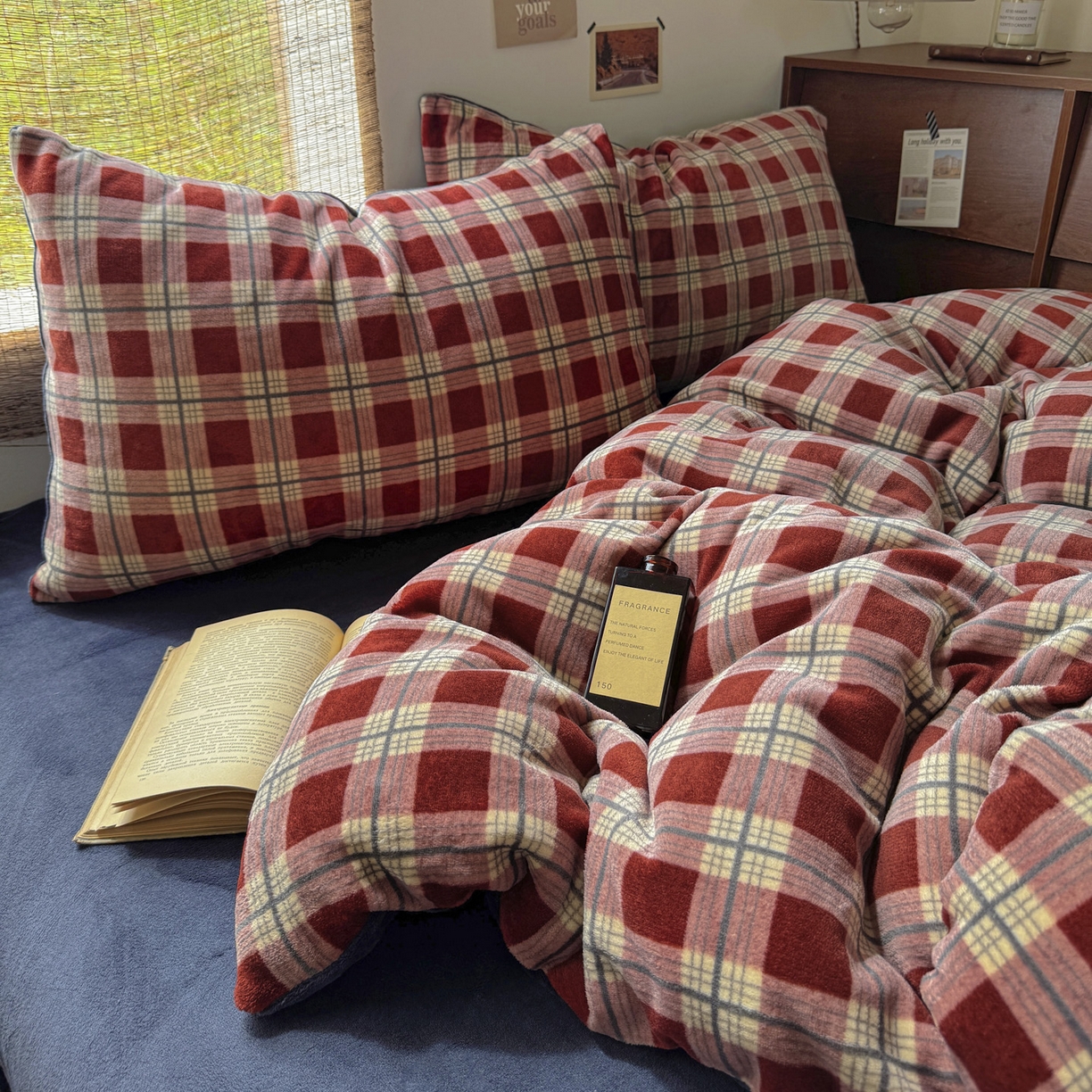 91家纺网 家纺一手货源 找家纺 （总）耀达家居 2025新款高克重复古格子牛奶绒四件套（提供买家秀）