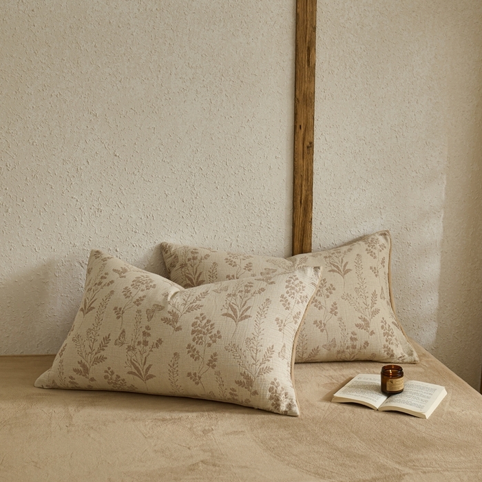 91家纺网 家纺一手货源 找家纺 禧禾 2025新款AB版棉麻加绒双拼四件套 简禾