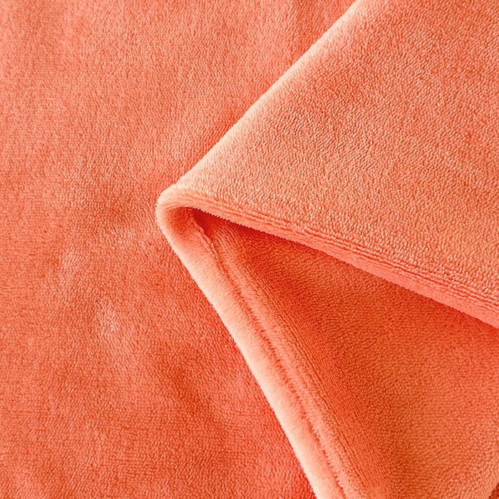 91家纺网 家纺一手货源 找家纺 富缦庭 2025新款牛奶绒绣花四件套 红粉佳人-橙色