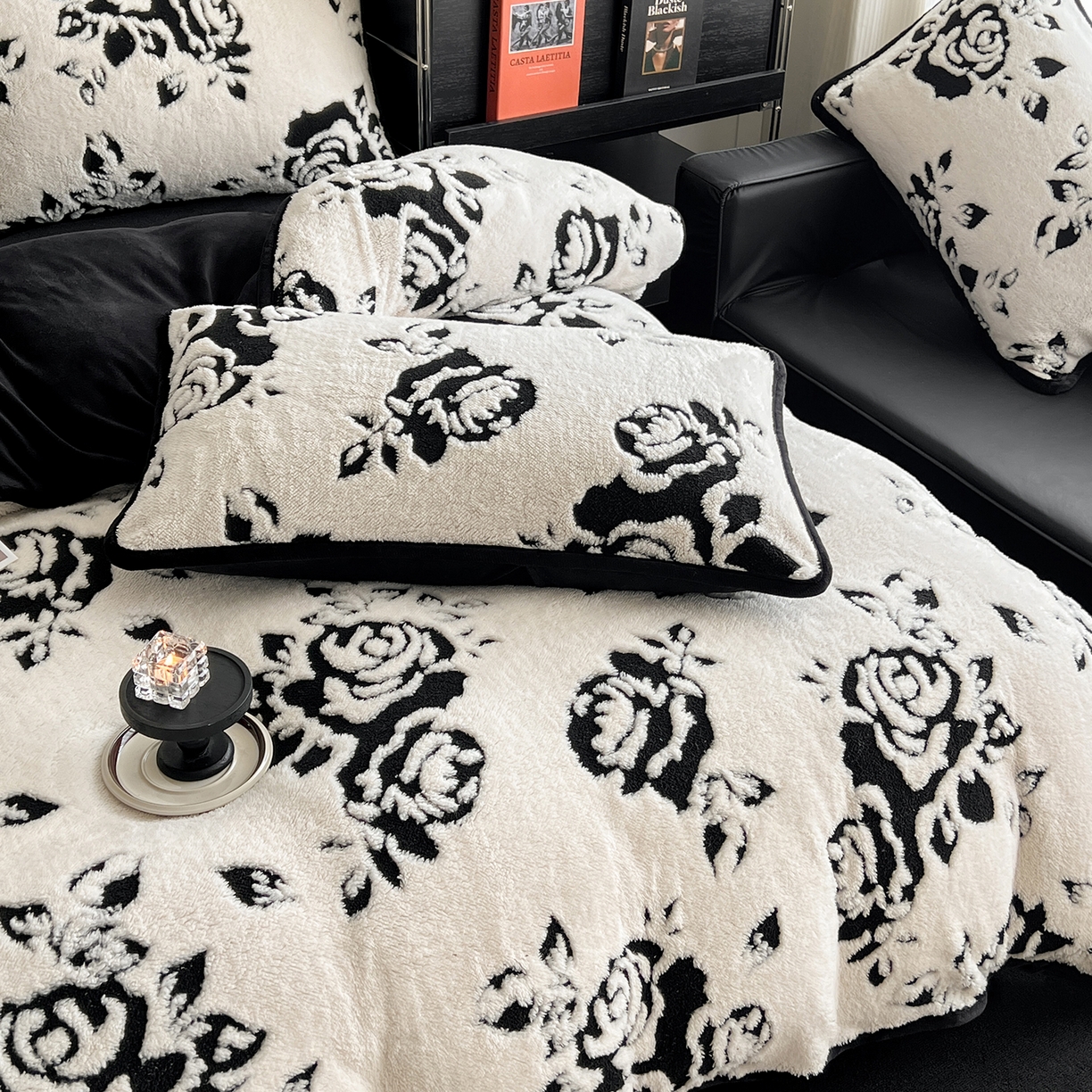 91家纺网 家纺一手货源 找家纺 （总）安哆啦家纺 2025新款舒棉绒阳离子提花牛奶绒四件套