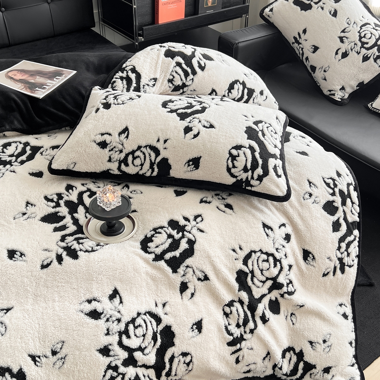 91家纺网 家纺一手货源 找家纺 （总）安哆啦家纺 2025新款舒棉绒阳离子提花牛奶绒四件套