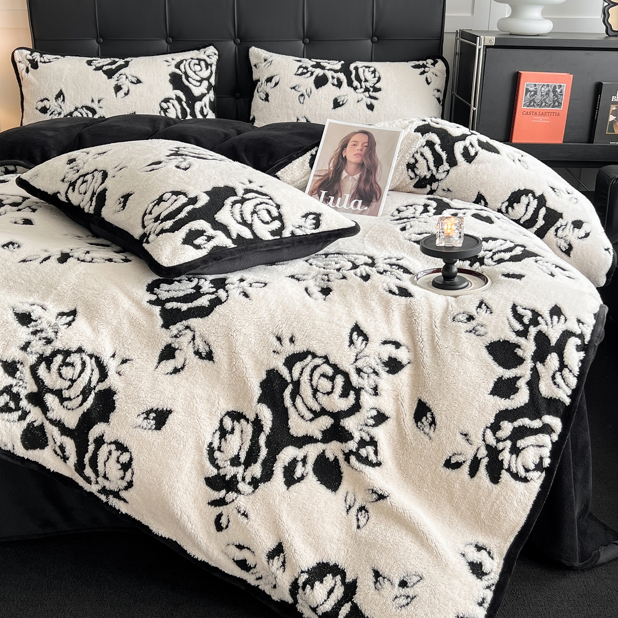 91家纺网 家纺一手货源 找家纺 （总）安哆啦家纺 2025新款舒棉绒阳离子提花牛奶绒四件套