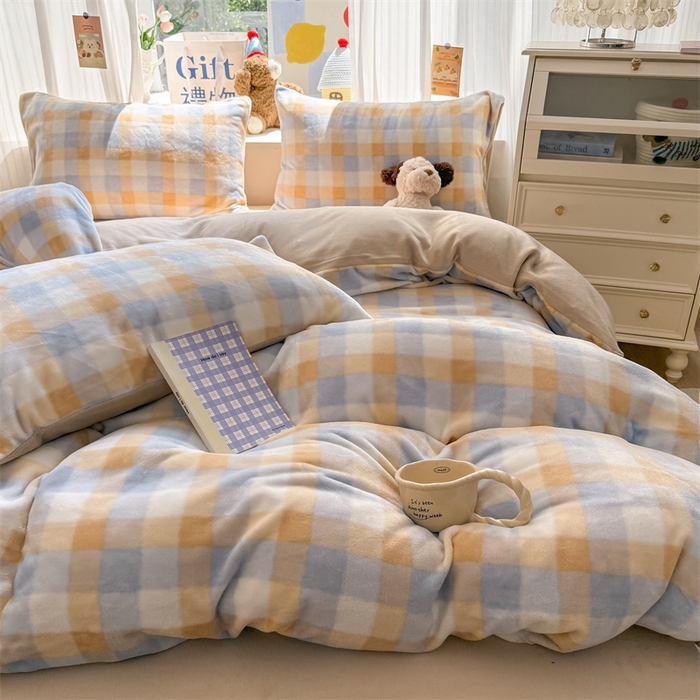 91家纺网 家纺一手货源 找家纺 艾特你 2025新款全工艺200克牛奶绒四件套 墨尔本