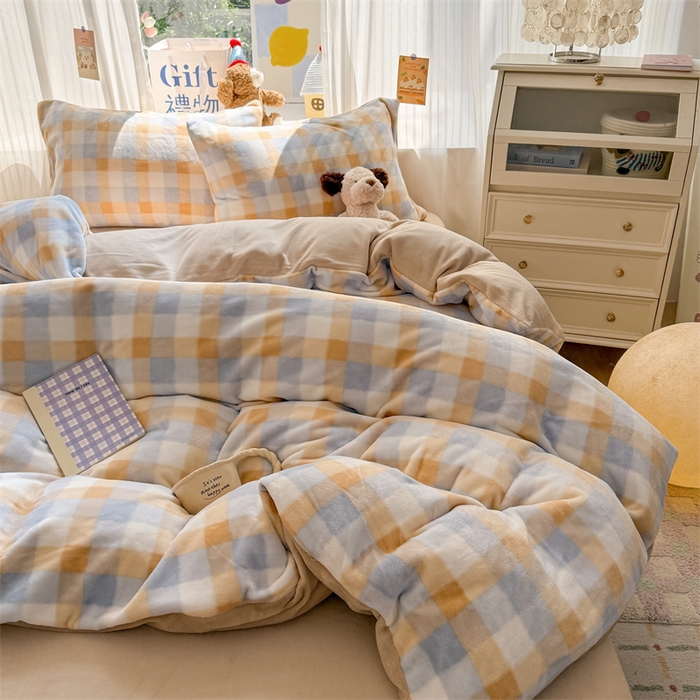 91家纺网 家纺一手货源 找家纺 艾特你 2025新款全工艺200克牛奶绒四件套 墨尔本