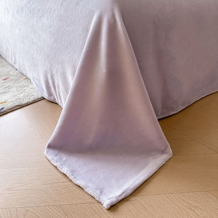 91家纺网 家纺一手货源 找家纺 绵庭家纺 2025新款高克重牛奶绒印花四件套系列 甜橘晴朗-玉