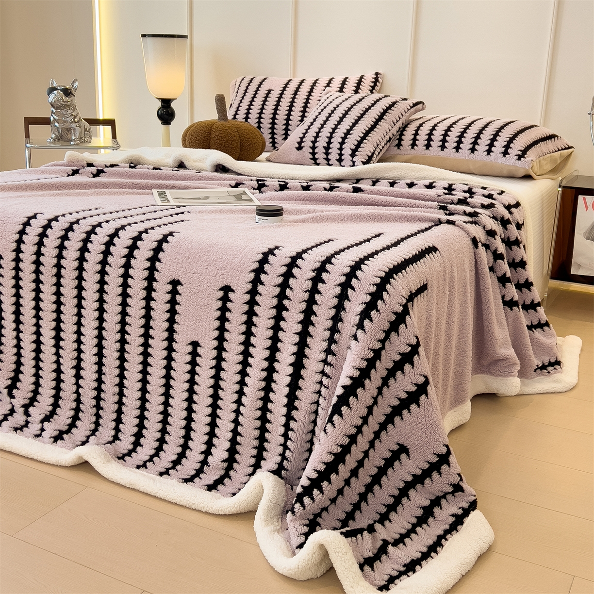 91家纺网 家纺一手货源 找家纺 （总）亚龙工厂店 2025新款云杉绒加厚保暖多功能毛毯毯子