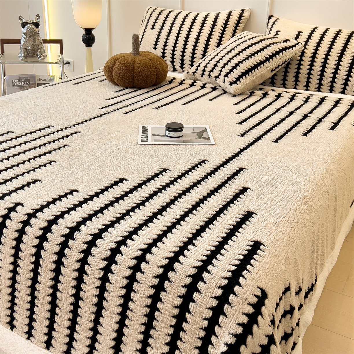 91家纺网 家纺一手货源 找家纺 亚龙工厂店 2025新款云杉绒加厚保暖多功能毛毯毯子 杉影毯 卡其