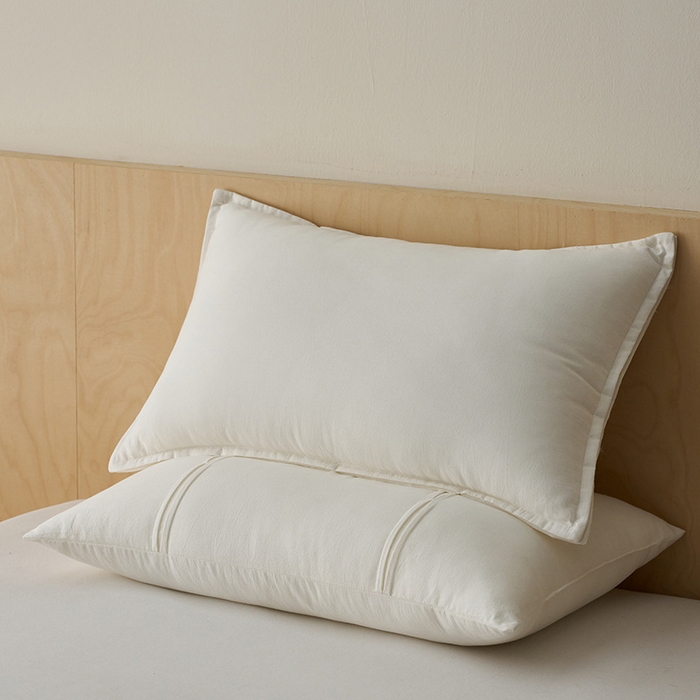 良品汇馆 2025新款【A类原棉亲肤枕】全棉纯棉枕学生超柔软成人中高低 本白 48x74cm低枕/只