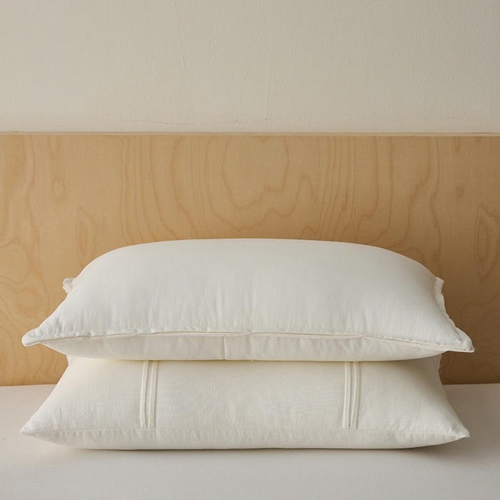 91家纺网 家纺一手货源 找家纺 良品汇馆 2025新款【A类原棉亲肤枕】全棉纯棉枕学生超柔软成人中高低 本白 48x74cm低枕/只