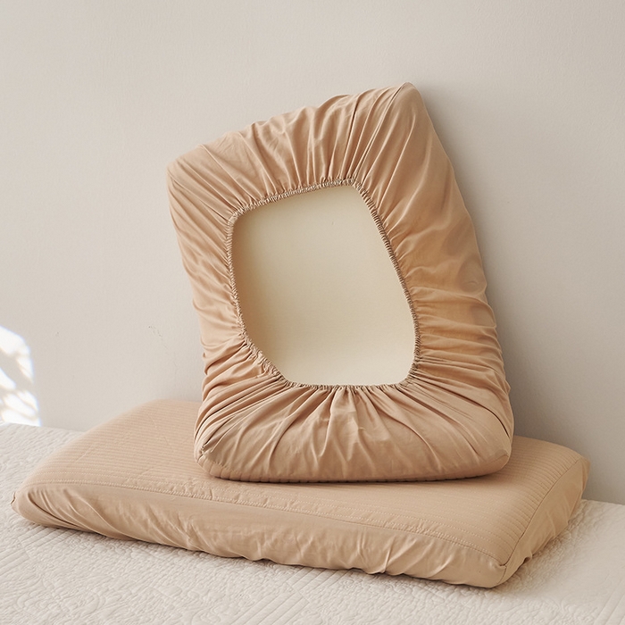 91家纺网 家纺一手货源 找家纺 良品汇馆 2025新款【夹棉枕套单个款】旅行夹棉枕套学生宿舍懒人纯色隔脏 咖色