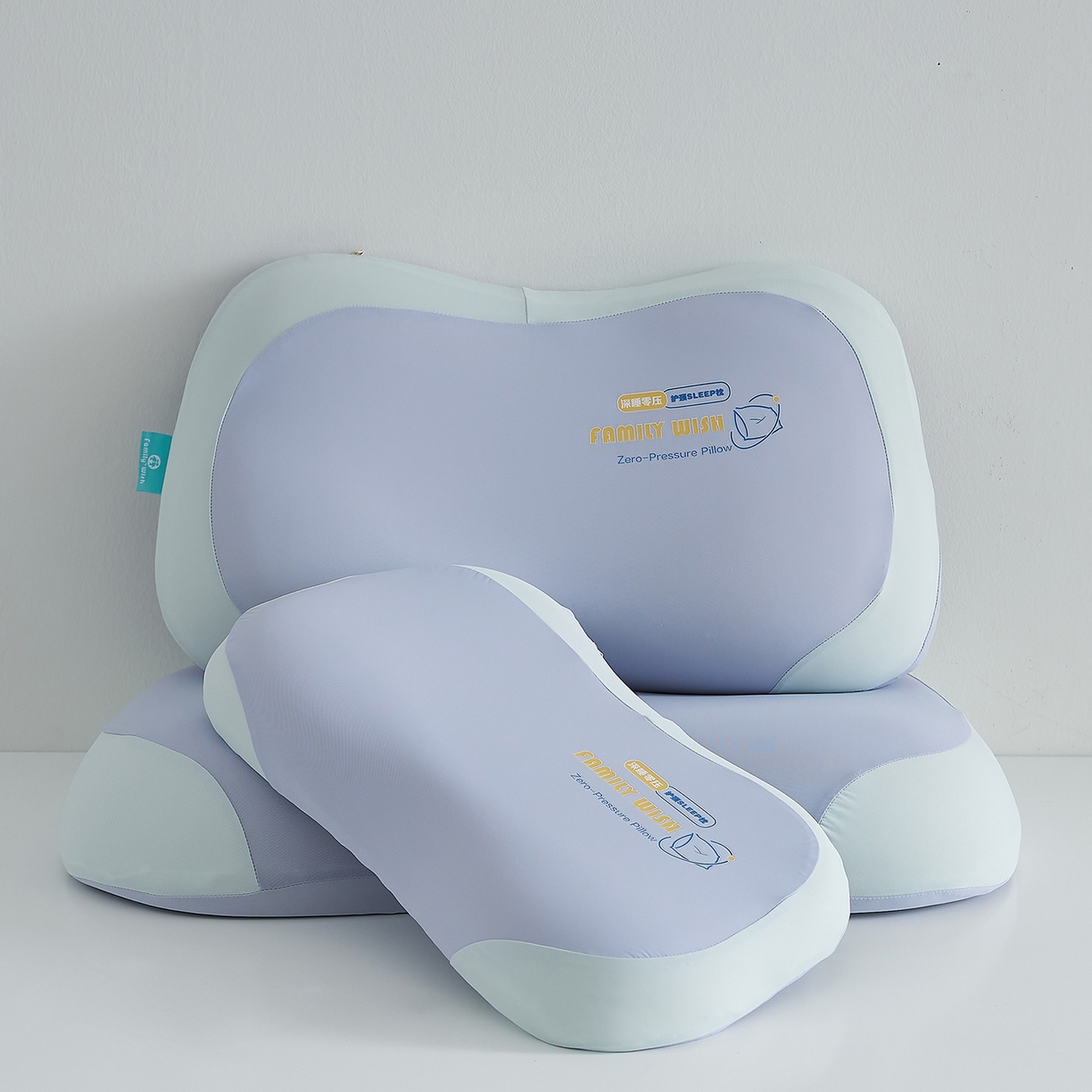 91家纺网 家纺一手货源 找家纺 良品汇馆 2025新款【慢回弹蝴蝶枕】记忆棉枕芯生物基慢回弹学生枕柔软 蝴蝶枕-紫色 30x50x6-8cm/只