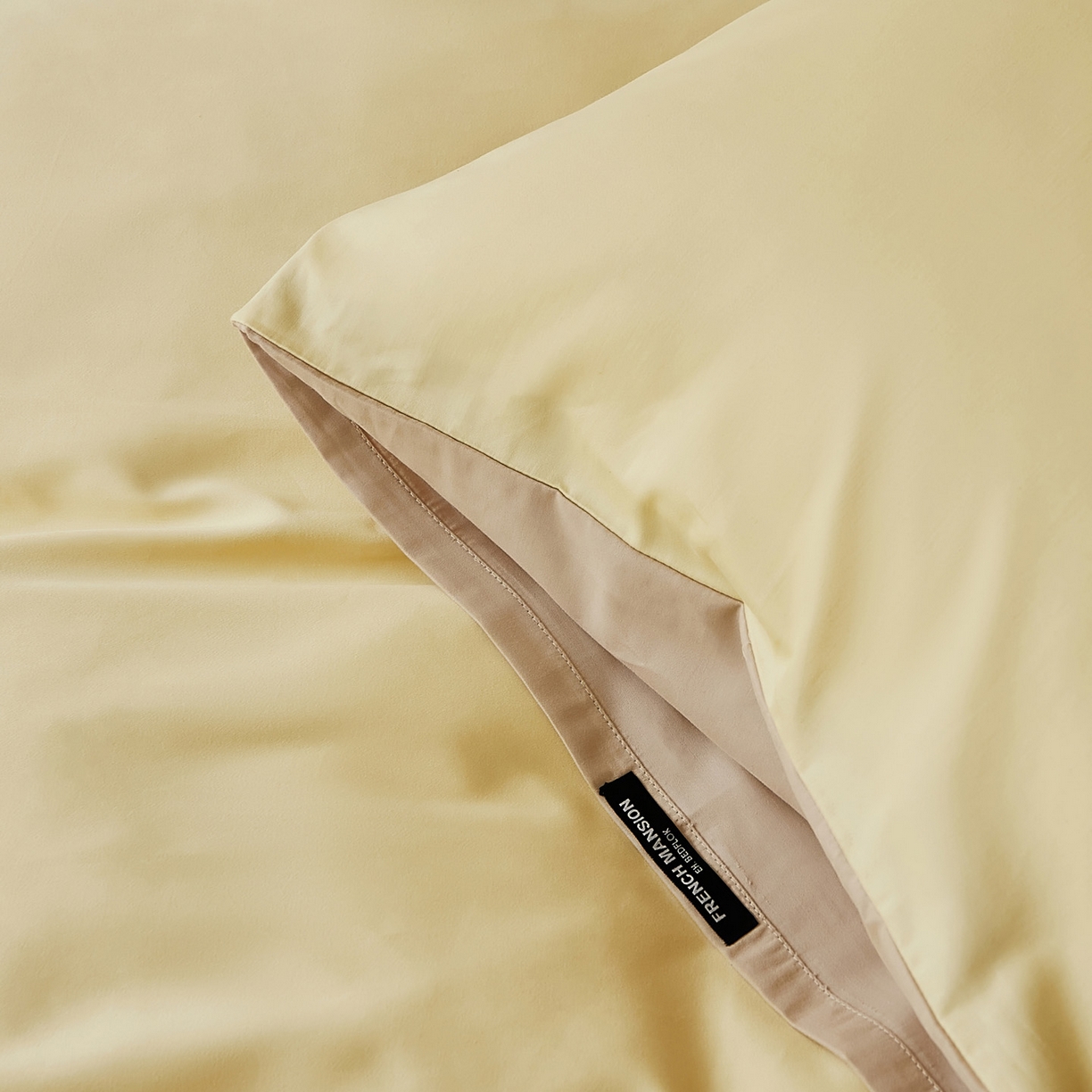 91家纺网 家纺一手货源 找家纺 EH家居 2025新款100S长绒棉小宽边磨毛四件套--云栖系列 雏菊奶咖