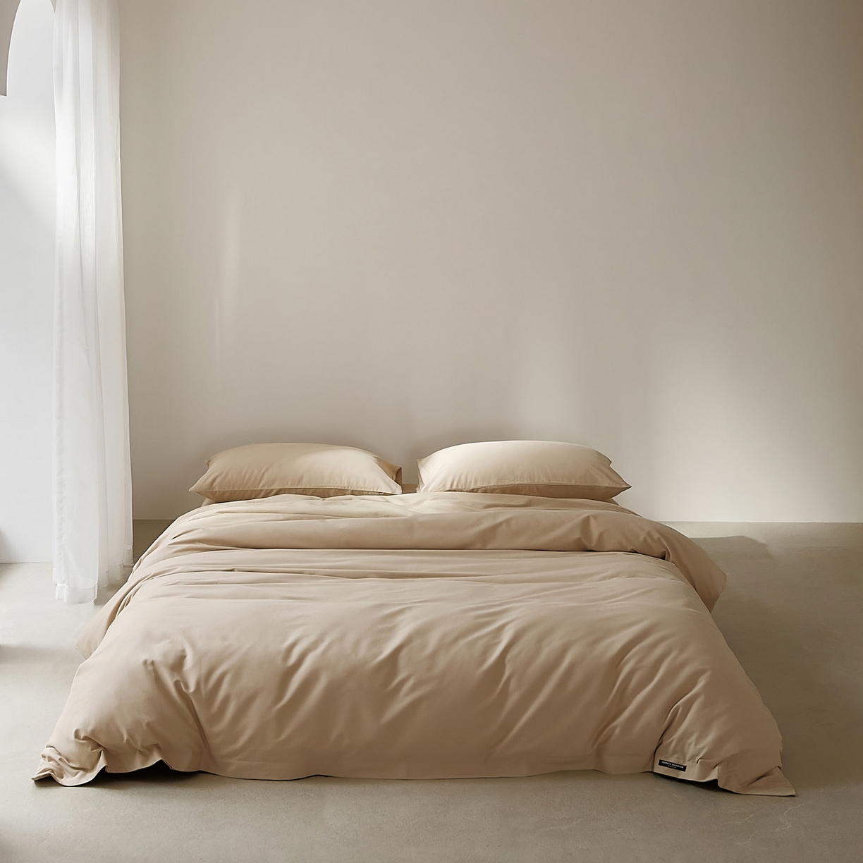 EH家居 2025新款100S长绒棉小宽边磨毛四件套--云栖系列 布丁奶咖