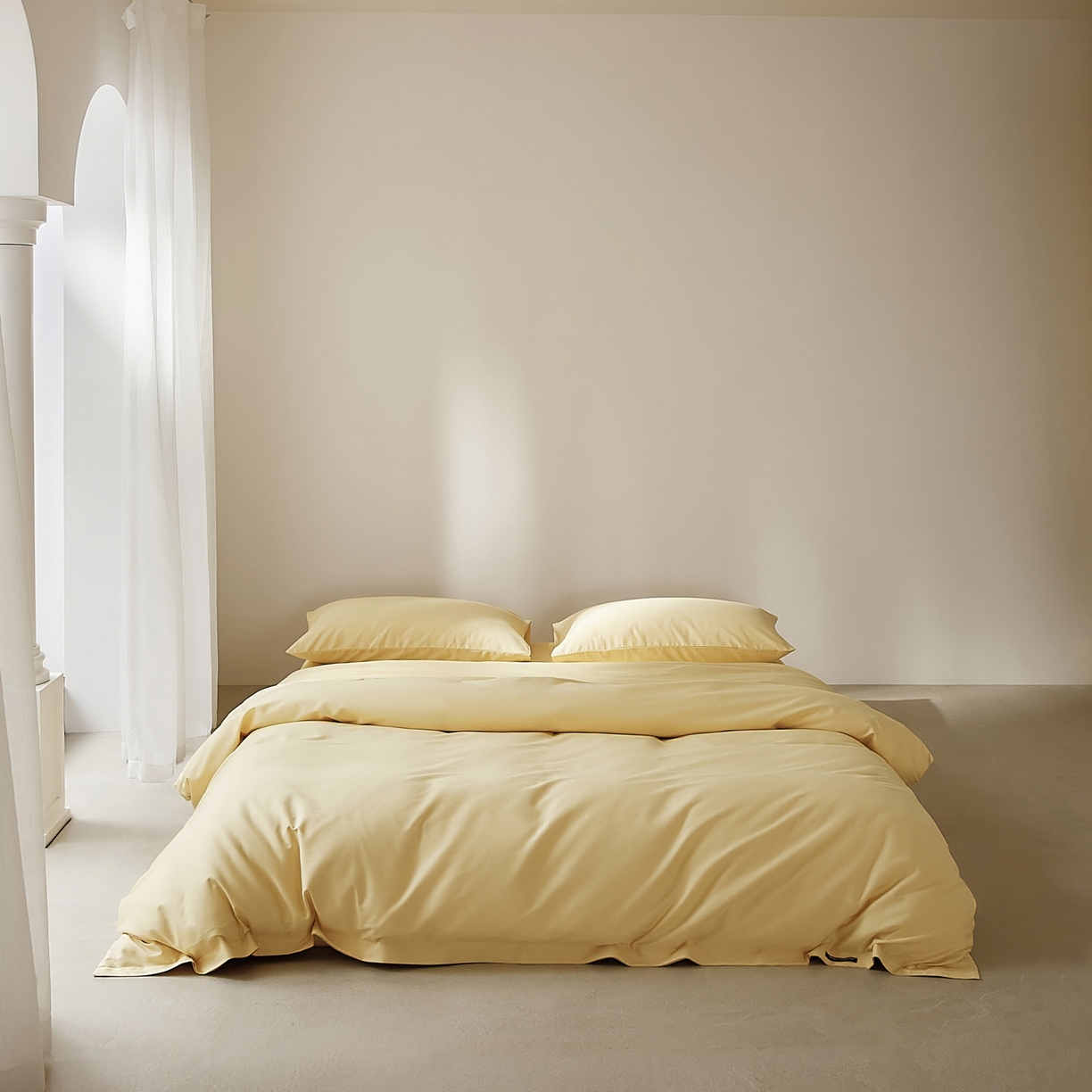 EH家居 2025新款100S长绒棉小宽边磨毛四件套--云栖系列 雏菊黄