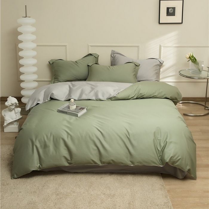 91家纺网 家纺一手货源 找家纺 （总）新款100S长绒棉双拼四件套