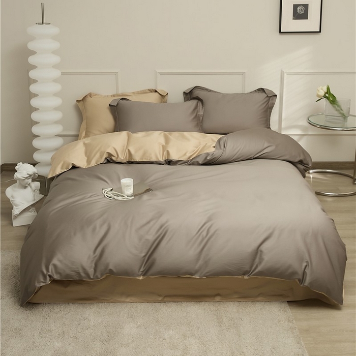 91家纺网 家纺一手货源 找家纺 （总）新款100S长绒棉双拼四件套