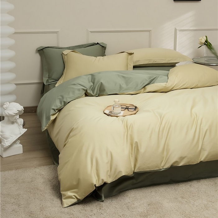 91家纺网 家纺一手货源 找家纺 （总）新款100S长绒棉双拼四件套