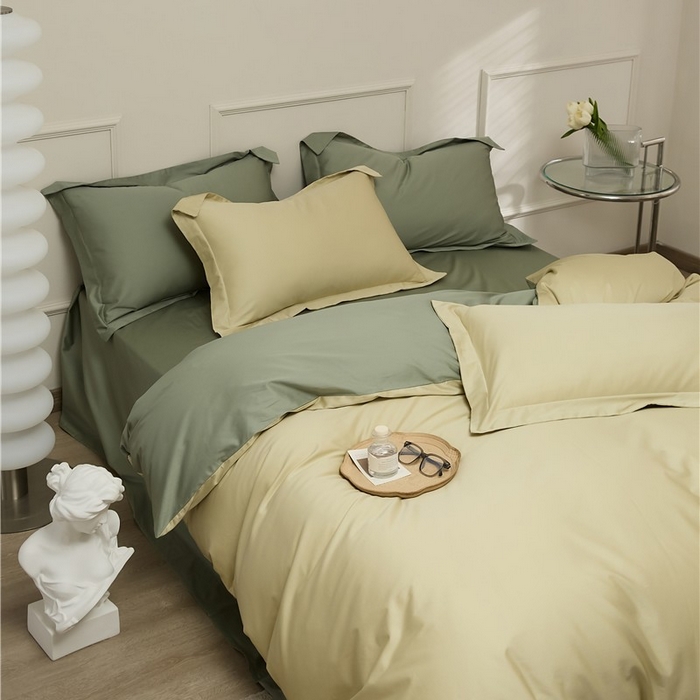 91家纺网 家纺一手货源 找家纺 （总）新款100S长绒棉双拼四件套