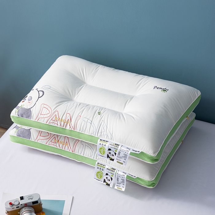 91家纺网 家纺一手货源 找家纺 十仟家纺 2025新款萌熊定型枕枕头枕芯 绿色30*50cm