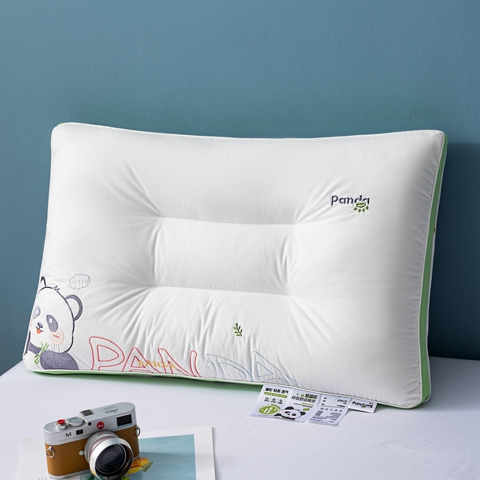 91家纺网 家纺一手货源 找家纺 十仟家纺 2025新款萌熊定型枕枕头枕芯 绿色40*60cm