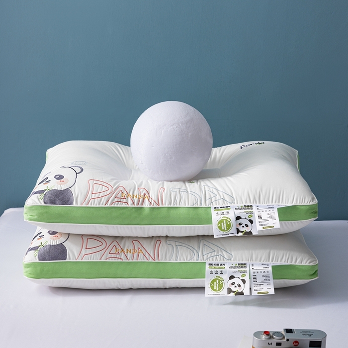 91家纺网 家纺一手货源 找家纺 十仟家纺 2025新款萌熊定型枕枕头枕芯 绿色40*60cm