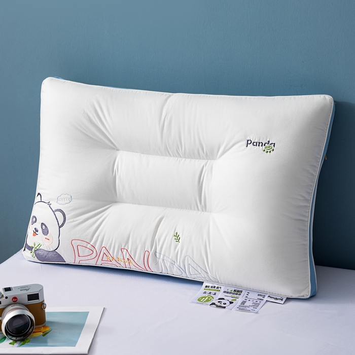 91家纺网 家纺一手货源 找家纺 十仟家纺 2025新款萌熊定型枕枕头枕芯 蓝色40*60cm