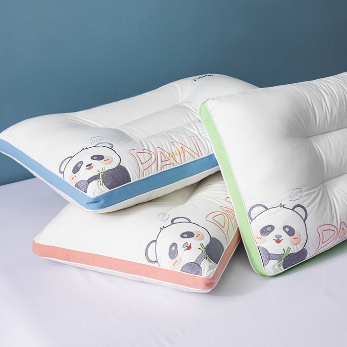 91家纺网 家纺一手货源 找家纺 十仟家纺 2025新款萌熊定型枕枕头枕芯 粉色40*60cm