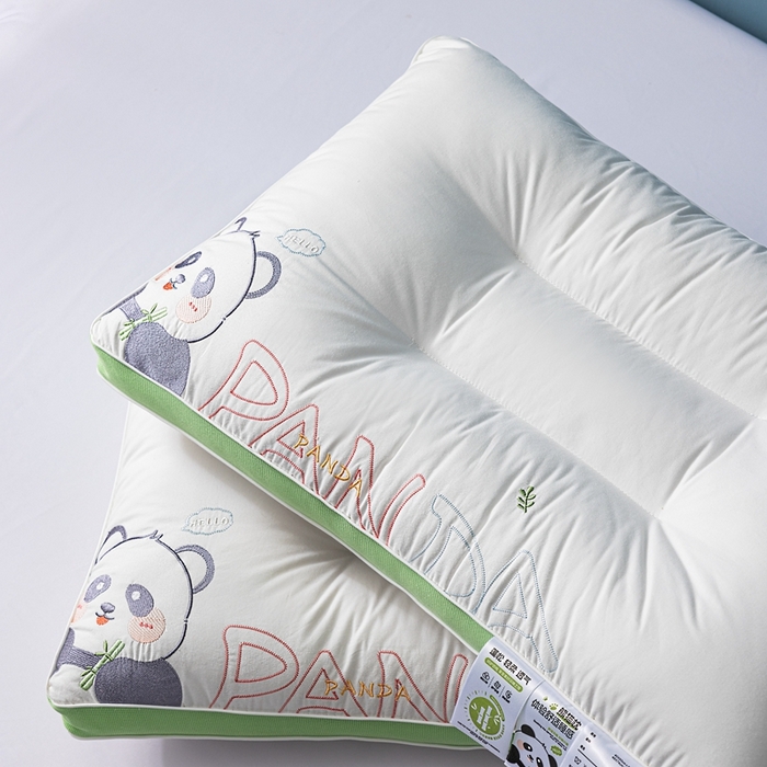 91家纺网 家纺一手货源 找家纺 十仟家纺 2025新款萌熊定型枕枕头枕芯 绿色48*74cm