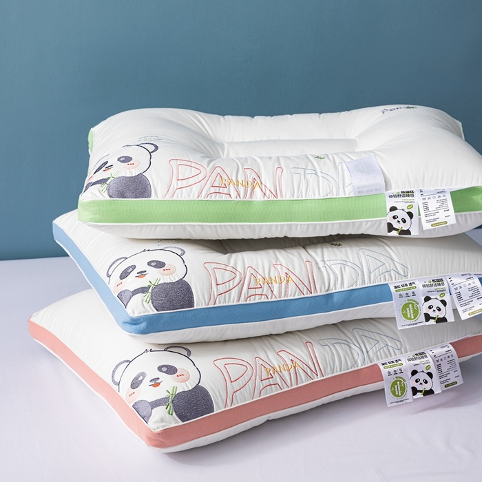 91家纺网 家纺一手货源 找家纺 十仟家纺 2025新款萌熊定型枕枕头枕芯 粉色48*74cm