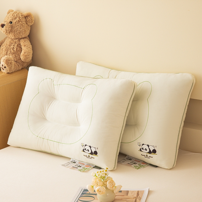 91家纺网 家纺一手货源 找家纺 （总）十仟家纺 2025新款Q萌熊猫枕枕头枕芯