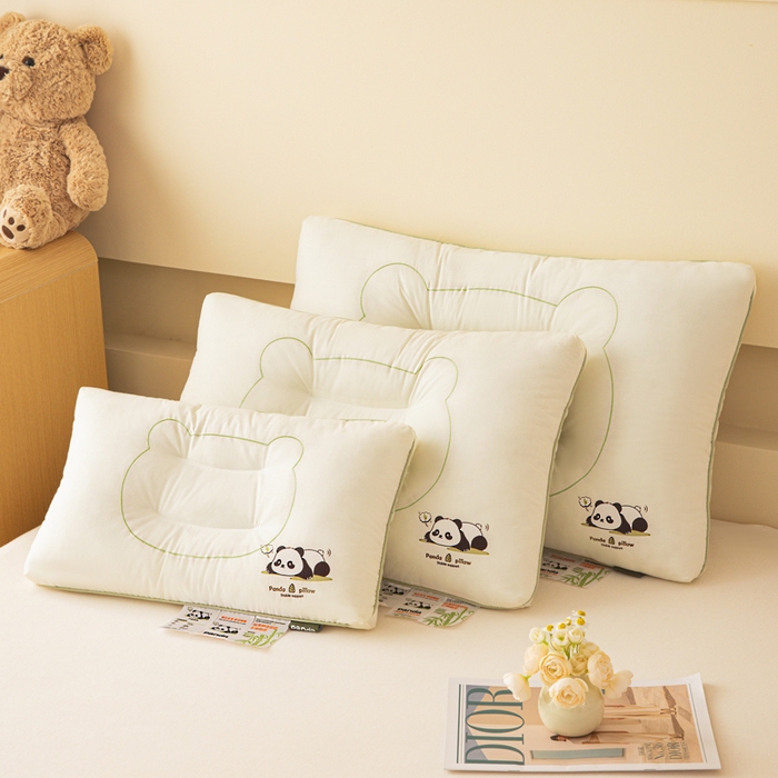 91家纺网 家纺一手货源 找家纺 （总）十仟家纺 2025新款Q萌熊猫枕枕头枕芯