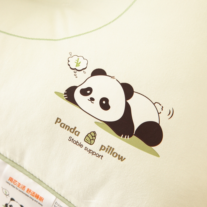 91家纺网 家纺一手货源 找家纺 十仟家纺 2025新款Q萌熊猫枕枕头枕芯 Q萌熊猫枕40*60cm