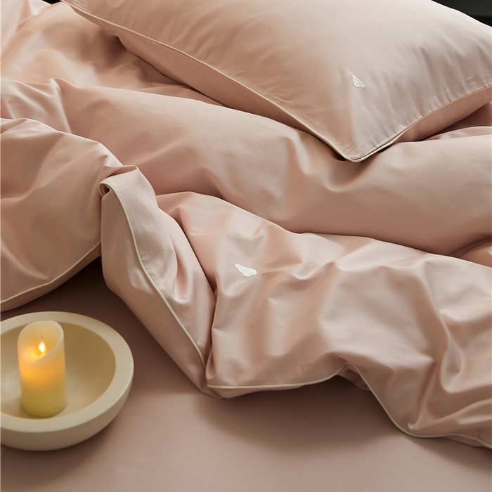 91家纺网 家纺一手货源 找家纺 新款100S长绒棉四件套-云享系列 桃夭粉