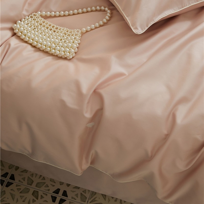 91家纺网 家纺一手货源 找家纺 新款100S长绒棉四件套-云享系列 桃夭粉