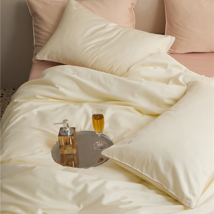 91家纺网 家纺一手货源 找家纺 新款100S长绒棉四件套-云享系列 莫奈白