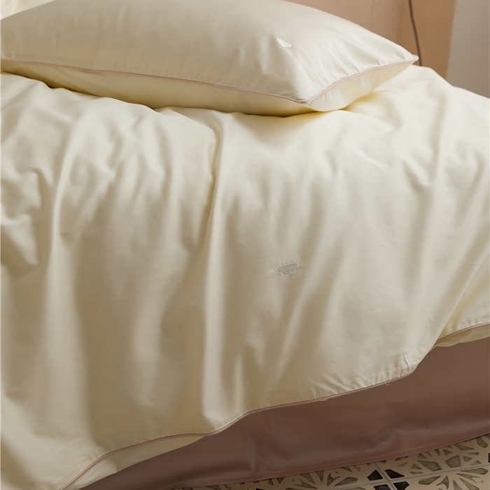 91家纺网 家纺一手货源 找家纺 新款100S长绒棉四件套-云享系列 莫奈白