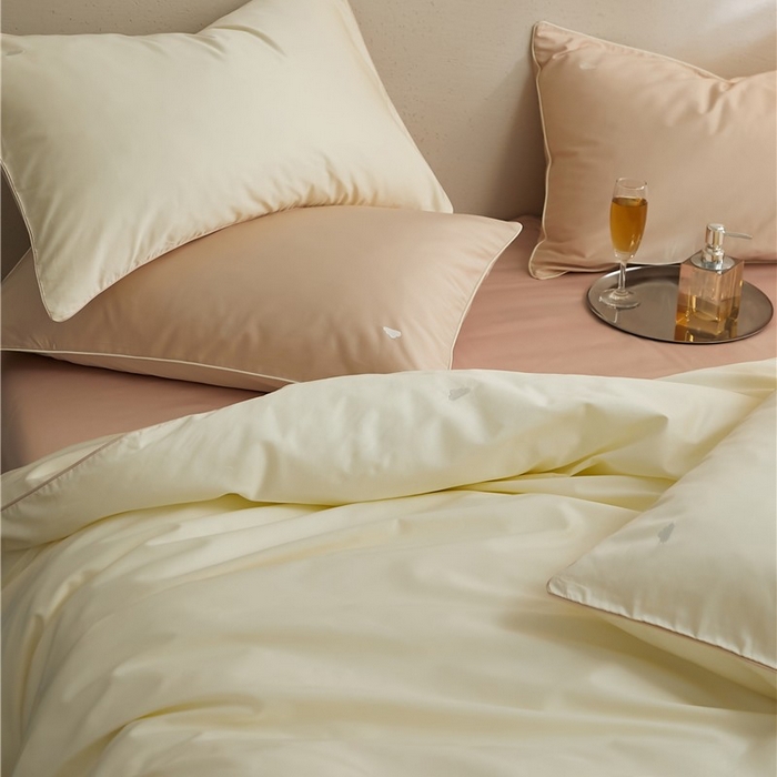 91家纺网 家纺一手货源 找家纺 新款100S长绒棉四件套-云享系列 莫奈白