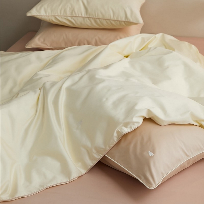91家纺网 家纺一手货源 找家纺 新款100S长绒棉四件套-云享系列 莫奈白