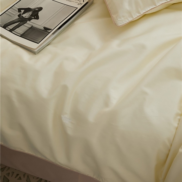 91家纺网 家纺一手货源 找家纺 新款100S长绒棉四件套-云享系列 莫奈白