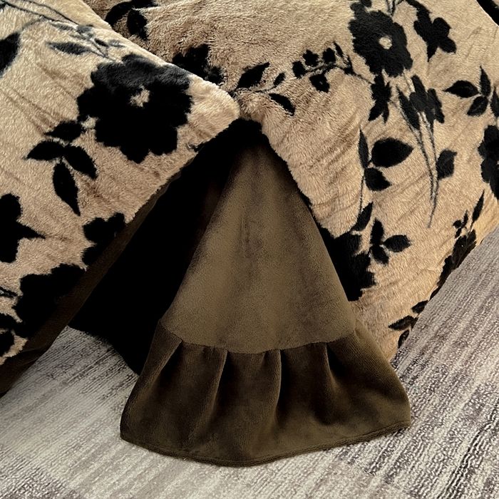 91家纺网 家纺一手货源 找家纺 米可 2025新款美拉德高克重兔毛绒牛奶绒四件套 简爱