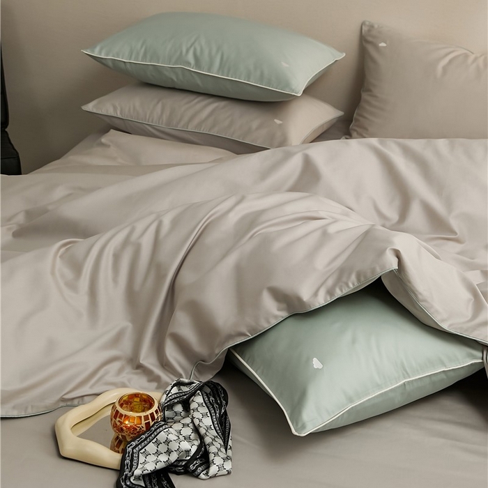 91家纺网 家纺一手货源 找家纺 新款100S长绒棉四件套-云享系列 薄雾灰