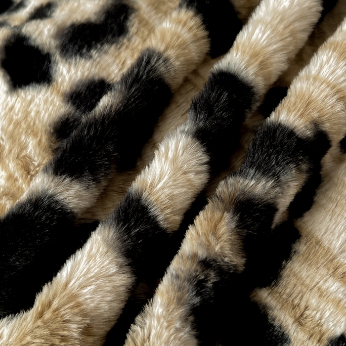 91家纺网 家纺一手货源 找家纺 米可 2025新款美拉德高克重兔毛绒牛奶绒四件套 法式豹纹