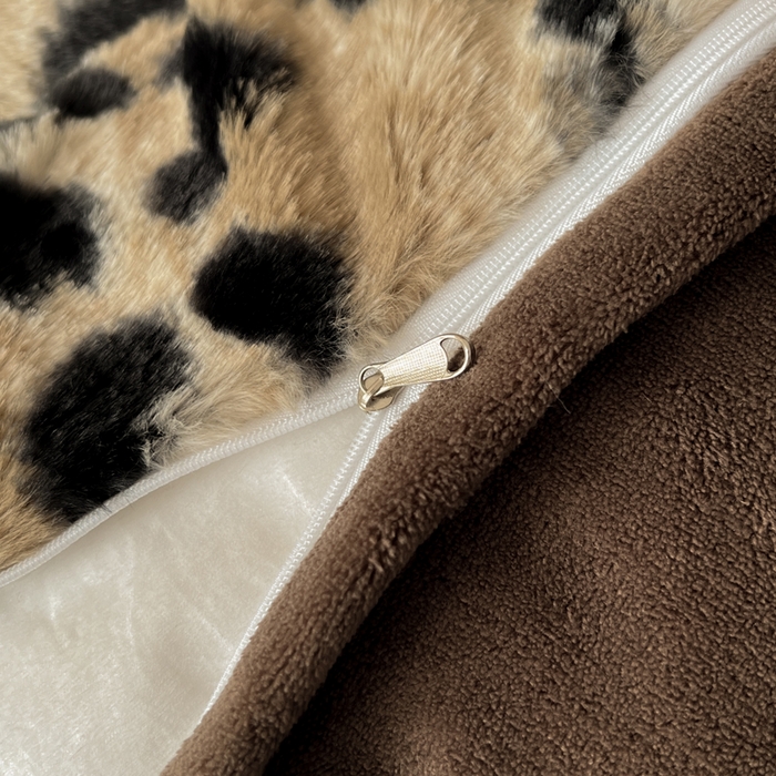 91家纺网 家纺一手货源 找家纺 米可 2025新款美拉德高克重兔毛绒牛奶绒四件套 法式豹纹